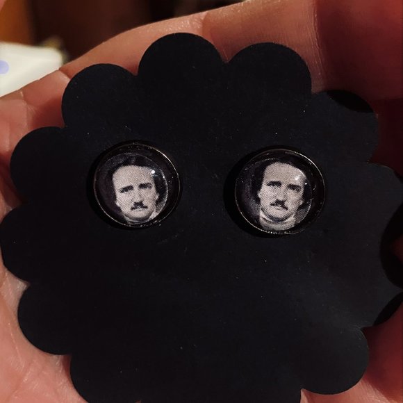 Edgar Allan Poe Earrings - Picture 1 of 1